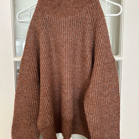 Astr Off-the-Shoulder Brown Sweater - Picture 4 of 4